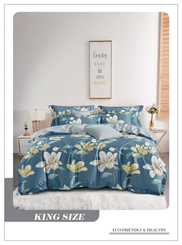 ✨ king size premium cotton bedsheet set (275×275 cm) –exclusive designs