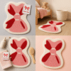 Premium Bow Bath Rug for Bathroom & Nursery Decor